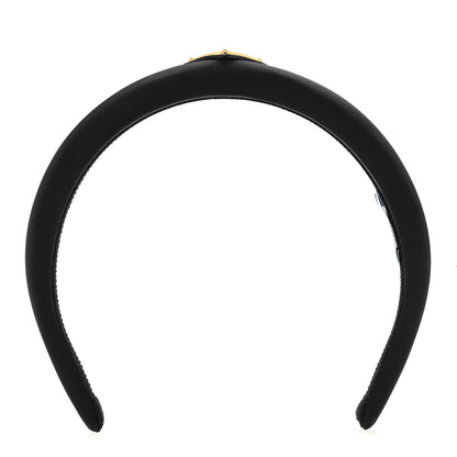 Prada Re-Nylon Metal Triangle Logo Headband Black 3 of 8