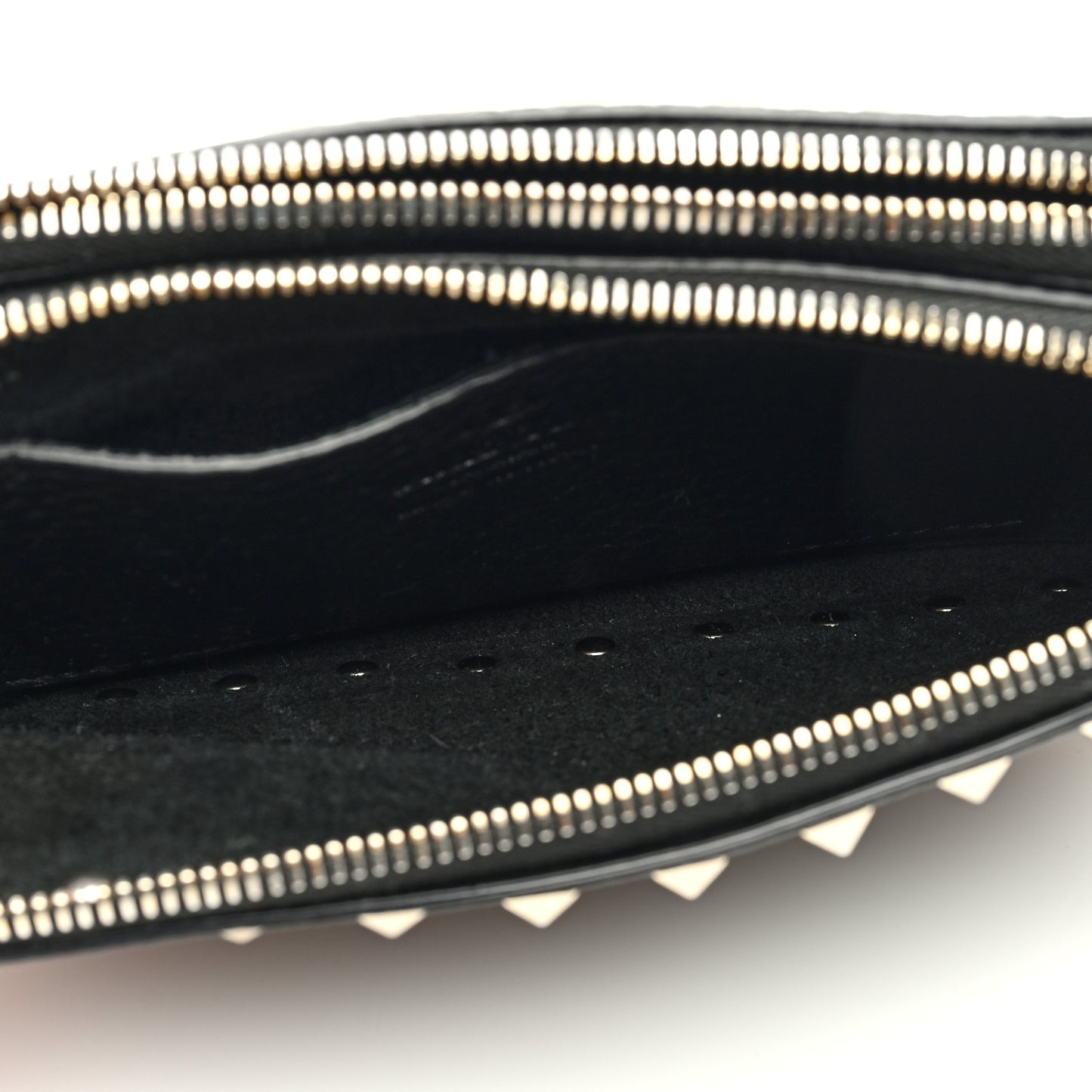 Pebbled Calfskin Rockstud Small Chain Shoulder Bag Black