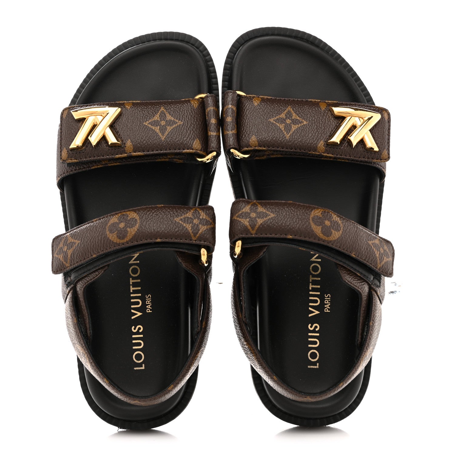 Louis Vuitton Monogram LV Sunset Comfort Flat Sandals 35 Cacao Brown 2 of 9