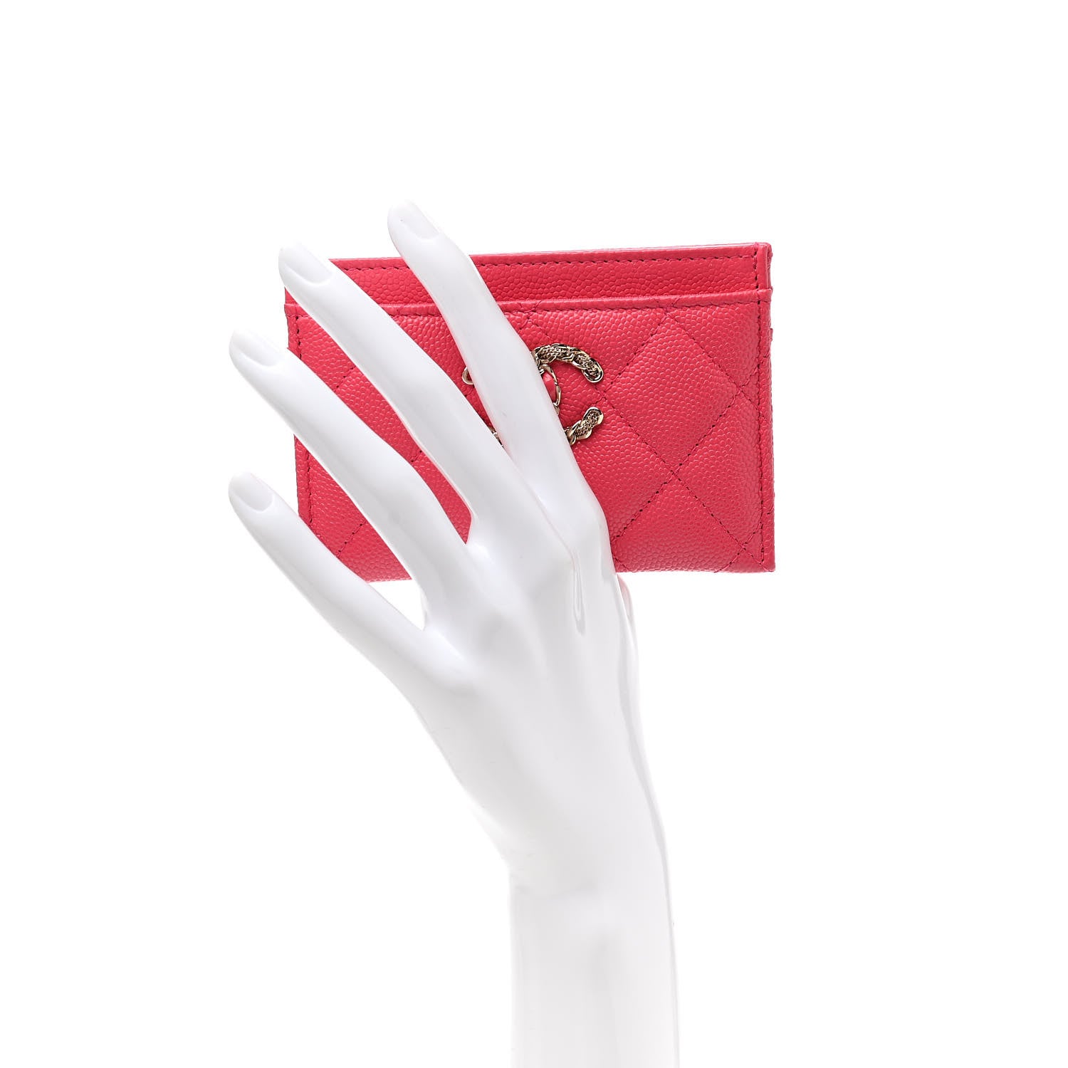 Chanel Caviar Quilted French New Wave Card Holder Rose 2 of 9