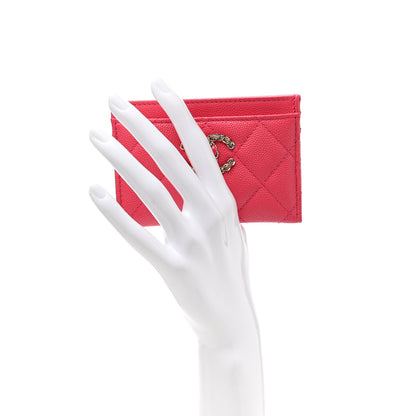 Chanel Caviar Quilted French New Wave Card Holder Rose 2 of 9