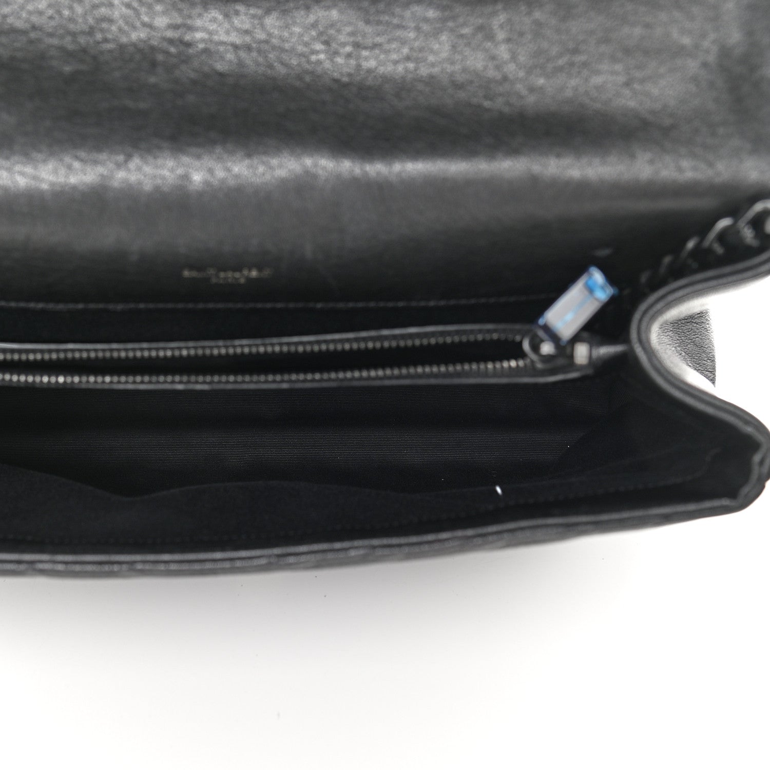 Saint Laurent Sheepskin Matelasse Chevron Monogram Monochrome Large College Satchel Black 5 of 10