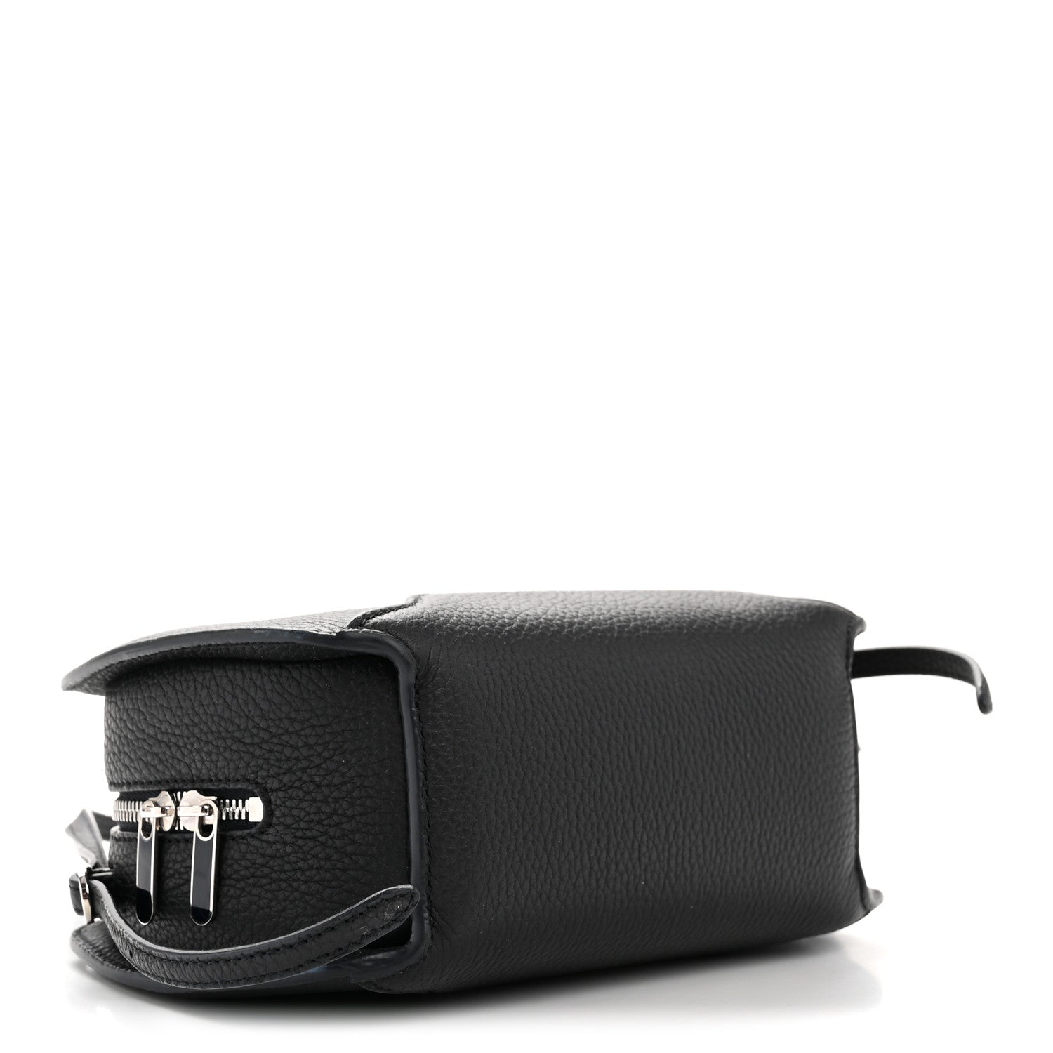 Loro Piana Grained Calfskin Sesia Crossbody Black 1824976