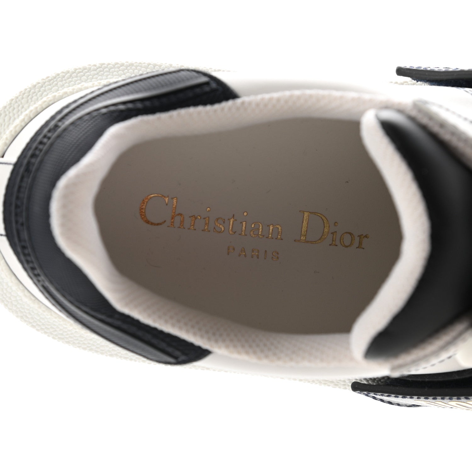 Christian Dior Calfskin Bi-Color Dior-ID Platform Sneakers 35.5 White Deep Blue 7 of 8