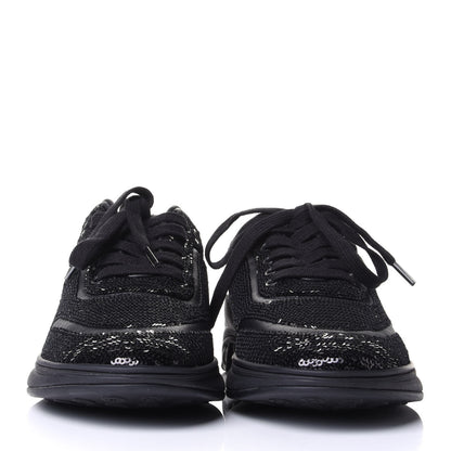 Chanel Sequin CC Sneakers 37 Black 2 of 4