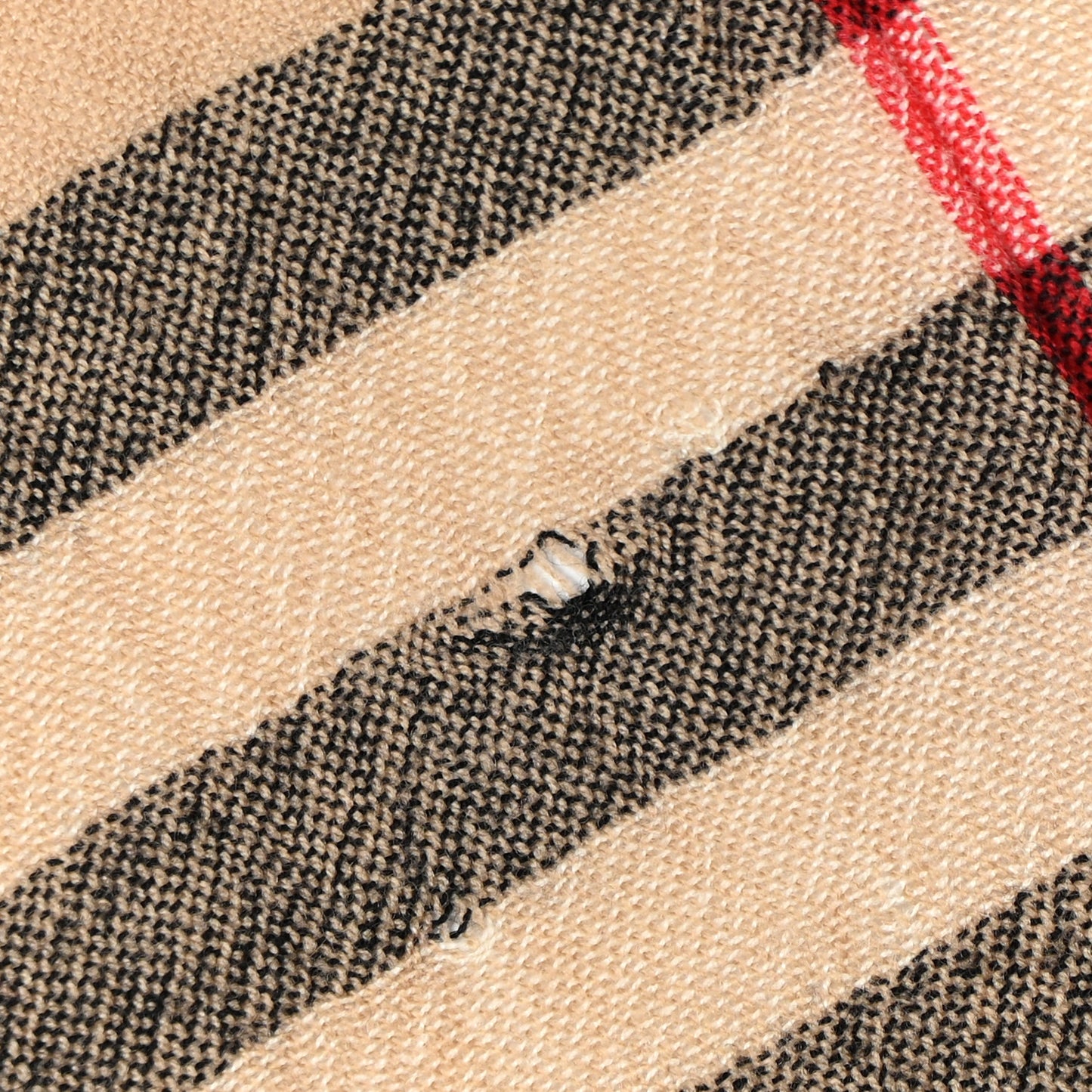 Wool Silk Check Lightweight Scarf Archive Beige