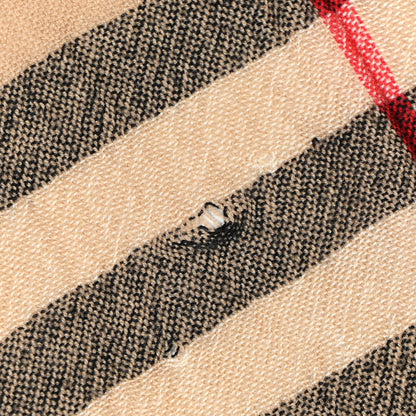 Burberry Wool Silk Check Lightweight Scarf Archive Beige 12 of 12