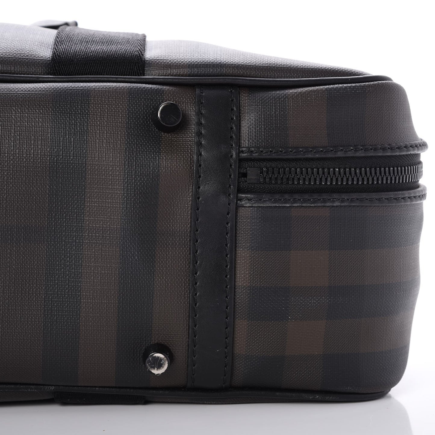 Smoked Check Carry On Travel Bag Chocolate