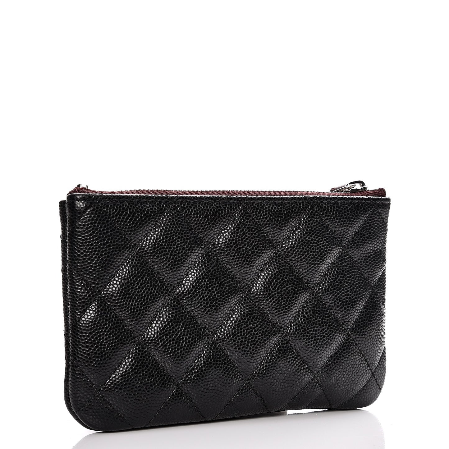 Caviar Quilted Small Cosmetic Case Black