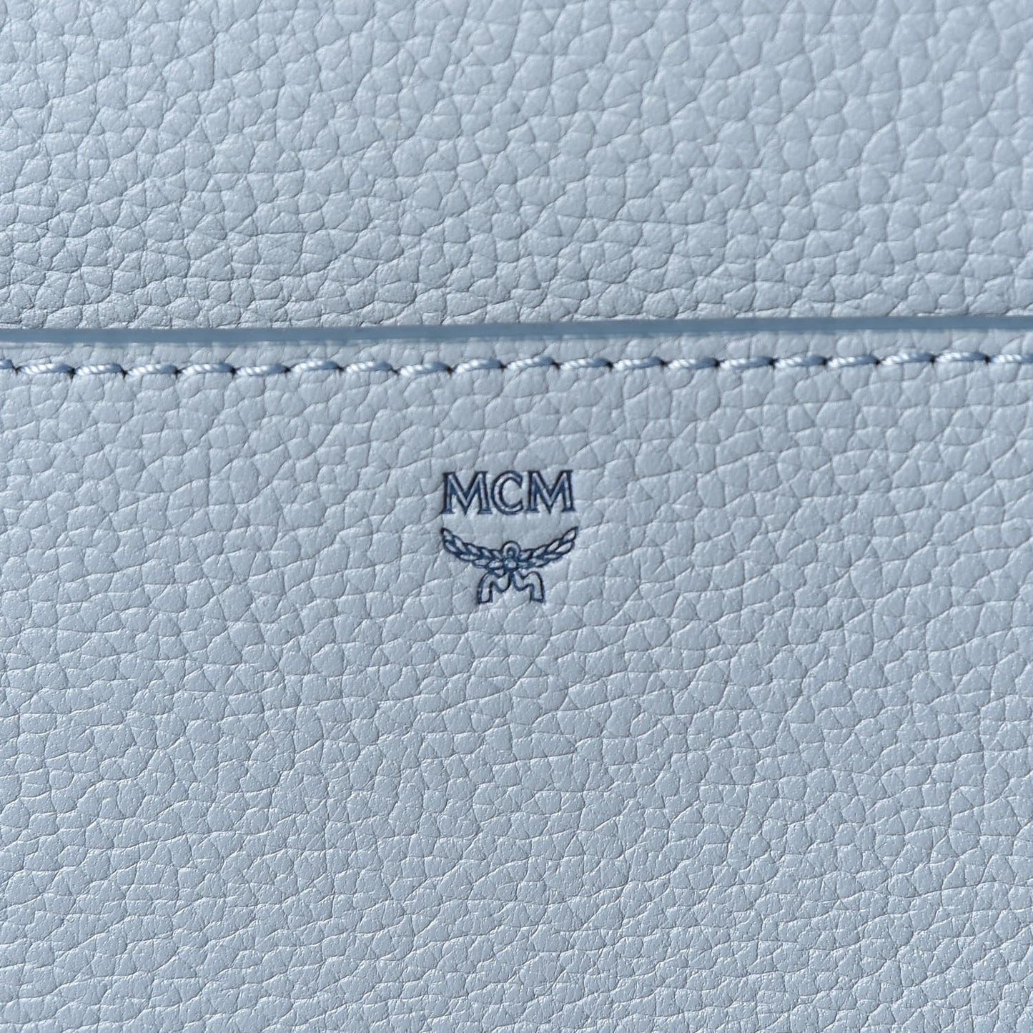 Pebbled Calfskin Medium Milla Backpack Sky Blue