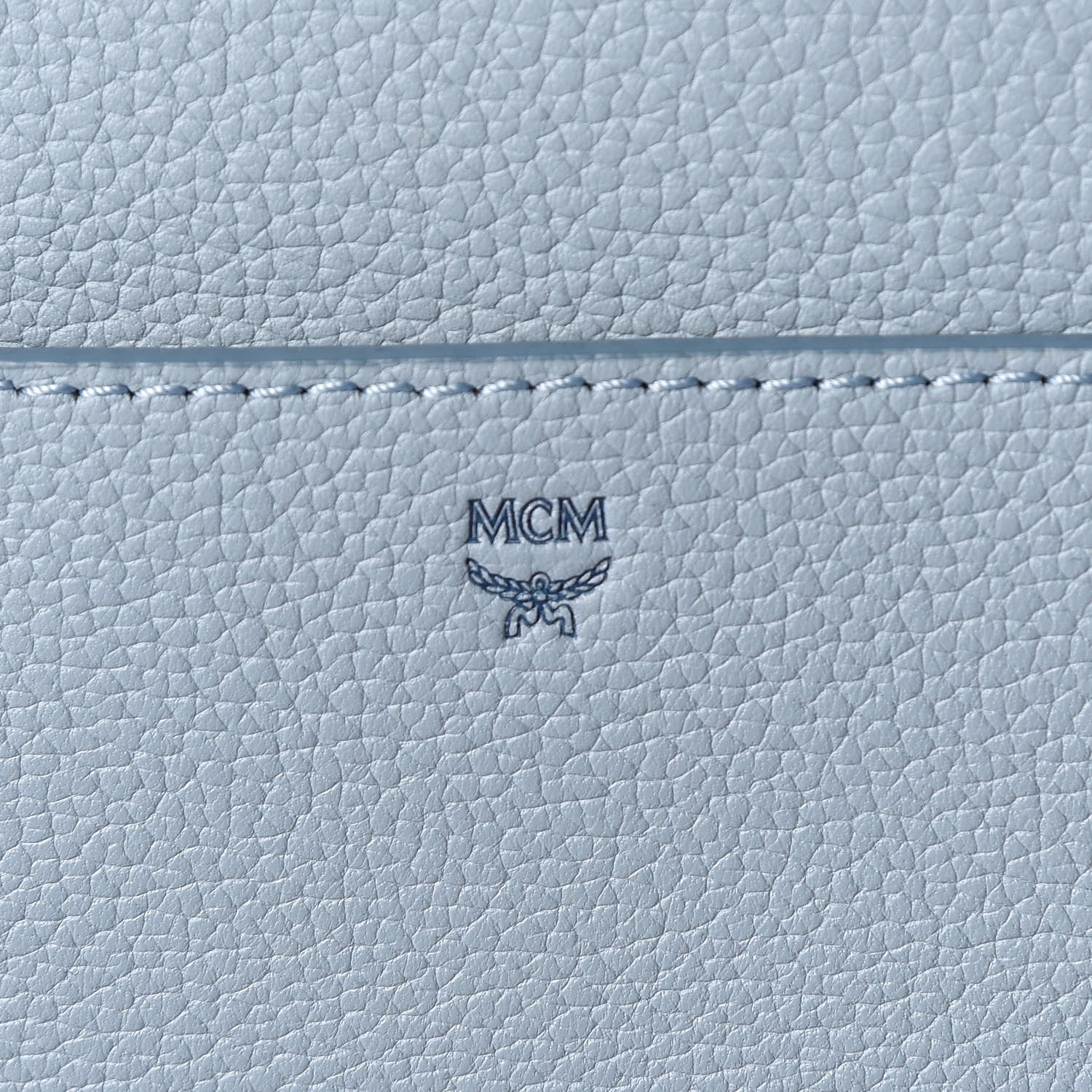 MCM Pebbled Calfskin Medium Milla Backpack Sky Blue 7 of 14