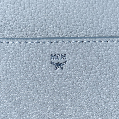 MCM Pebbled Calfskin Medium Milla Backpack Sky Blue 7 of 14