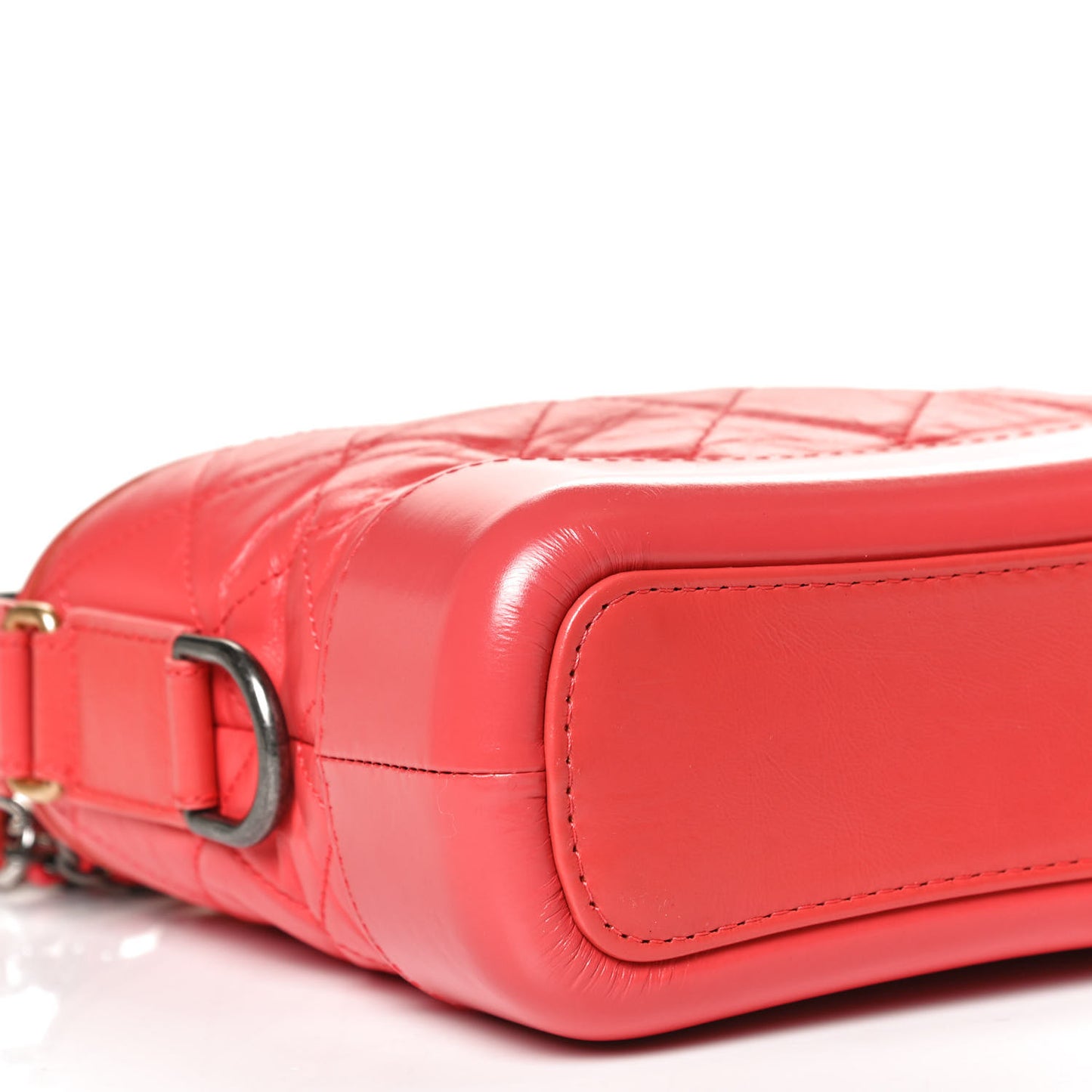 Aged Calfskin Quilted Small Gabrielle Hobo Coral