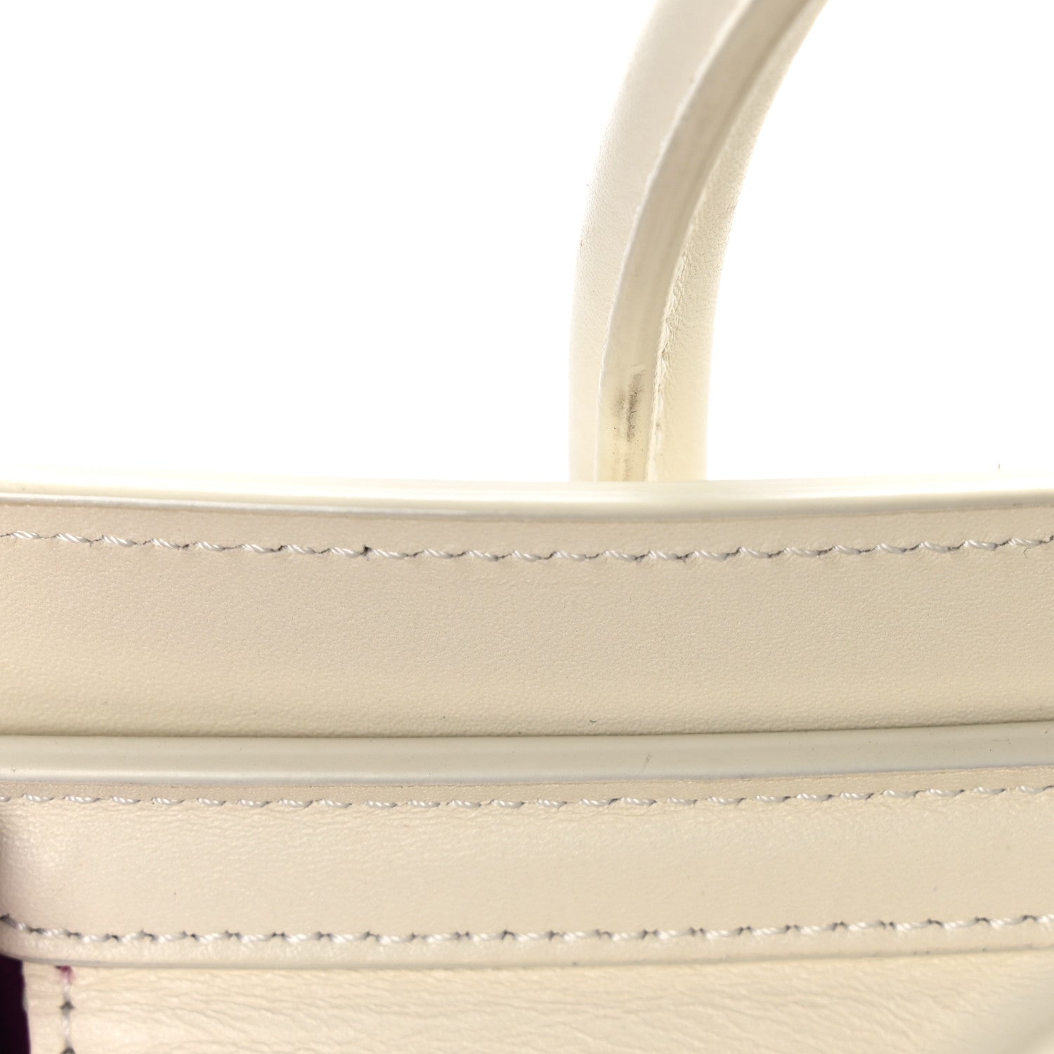 Celine Smooth Calfskin Nano Luggage White Magenta 11 of 12
