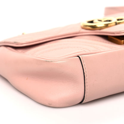 Gucci Calfskin Matelasse Mini GG Marmont Shoulder Bag Perfect Pink 8 of 12