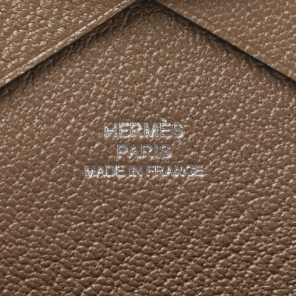 Hermes Chevre Mysore Calvi Duo Card Case Etoupe 7 of 9