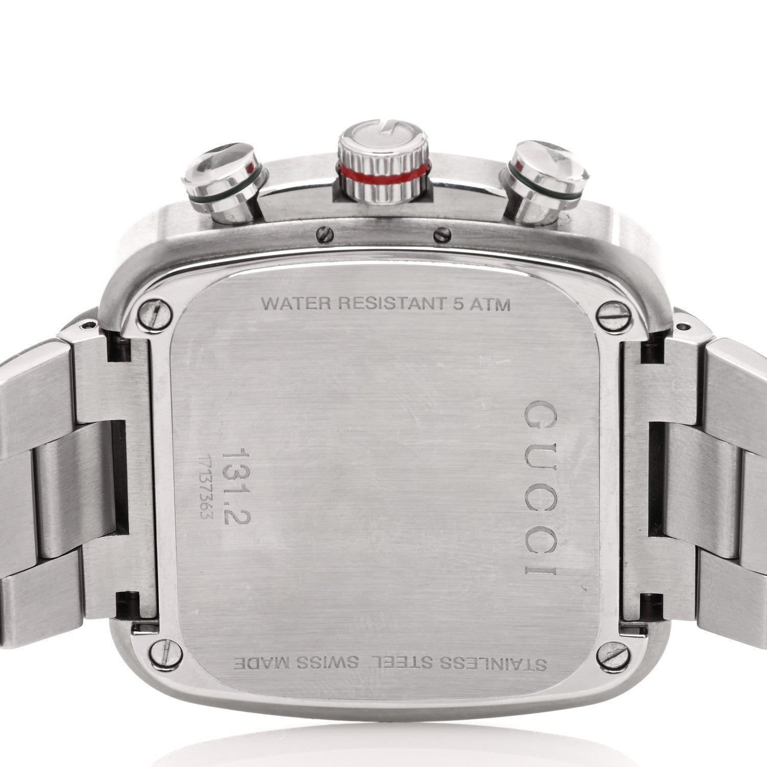 Gucci Stainless Steel 44mm G Coupe Square Chronograph Quartz Watch