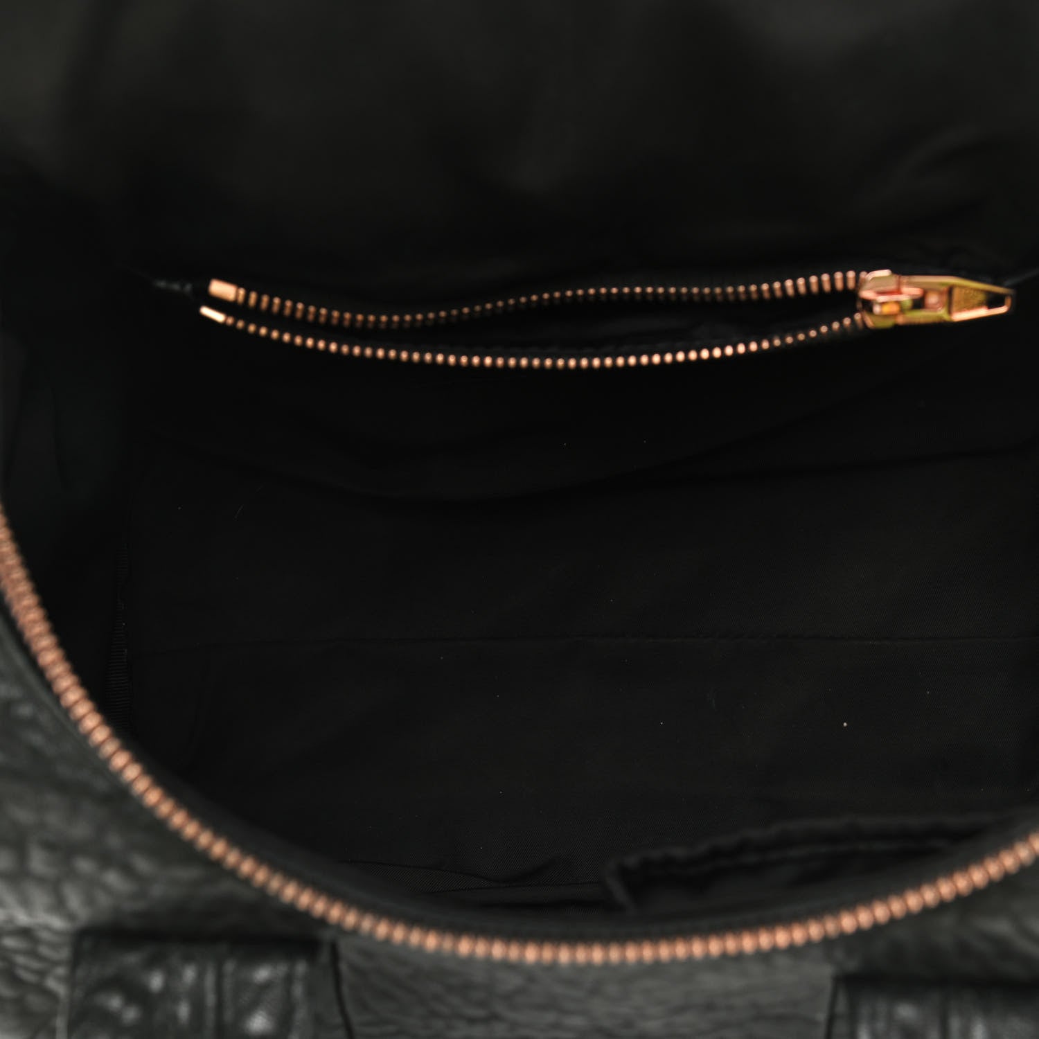 Alexander Wang Pebbled Lambskin Rocco Black Rose Gold Hardware 4 of 9