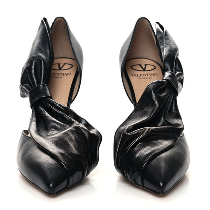 Valentino Garavani Nappa Bow Pointed Toe 85mm Pumps 38.5 Black 2 of 7