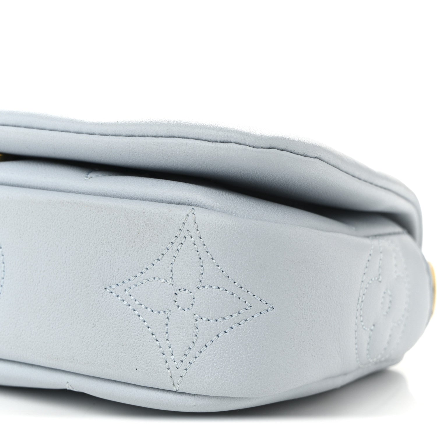 Louis Vuitton Calfskin Bubblegram Wallet On Strap Ice Blue 9 of 9