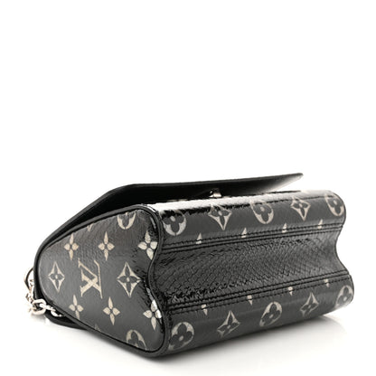 Louis Vuitton Snakeskin Monogram Twist Shoulder Bag PM Black 5 of 10