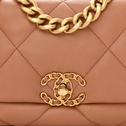 Chanel Lambskin Quilted Medium Chanel 19 Flap Brown 8 of 10