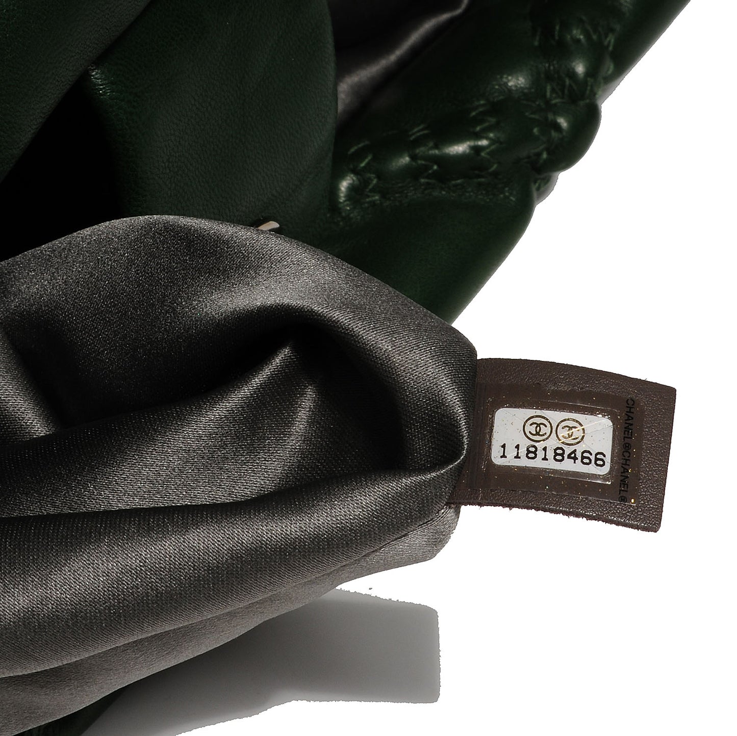 Lambskin Hidden Chain Flap Green
