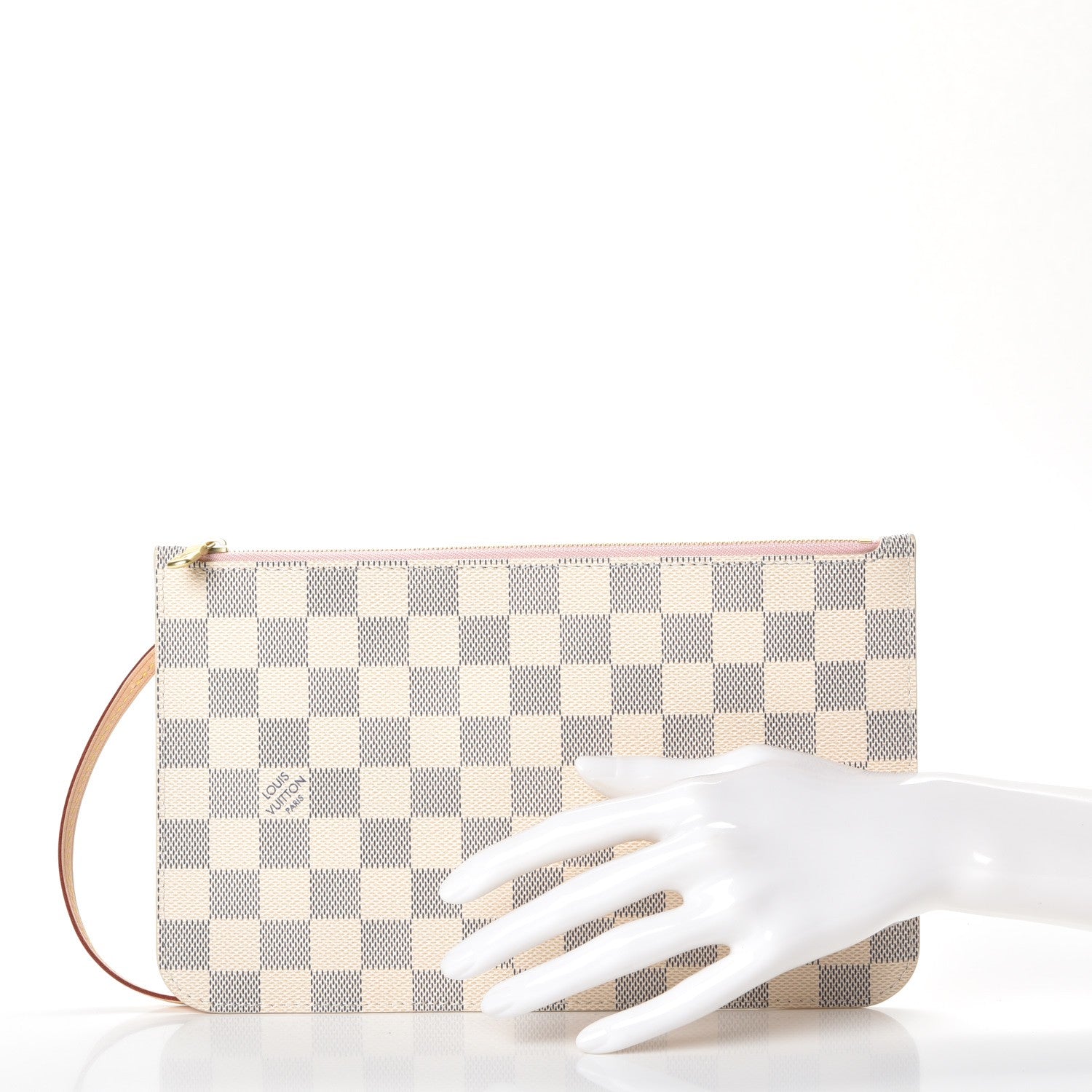 Louis Vuitton Damier Azur Neverfull MM GM Pochette Rose Ballerine 2 of 7