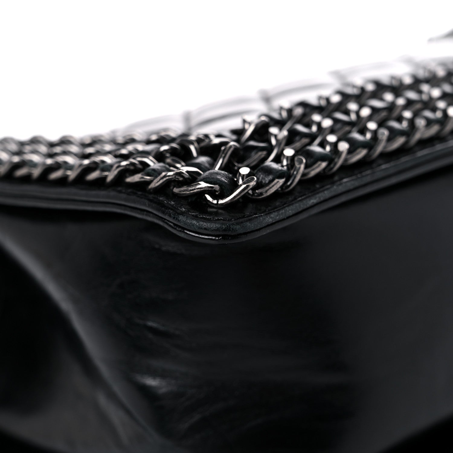 Chanel Glazed Calfskin Quilted Medium Boy Chained Flap Black 10 of 18