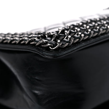 Chanel Glazed Calfskin Quilted Medium Boy Chained Flap Black 10 of 18