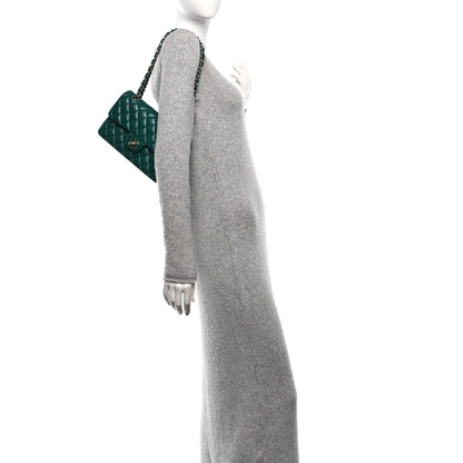 Chanel Lambskin Quilted Small Double Flap Green 2 of 10