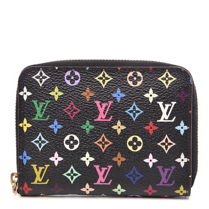 Louis Vuitton Monogram Multicolor Zippy Coin Purse Black Grenade 1 of 6
