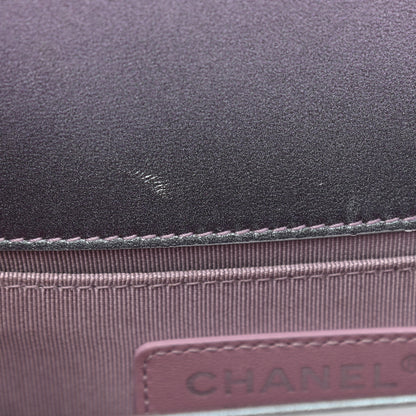 Chanel Iridescent Patent Calfskin PVC Quilted Small Boy Flap Light Purple 10 of 11