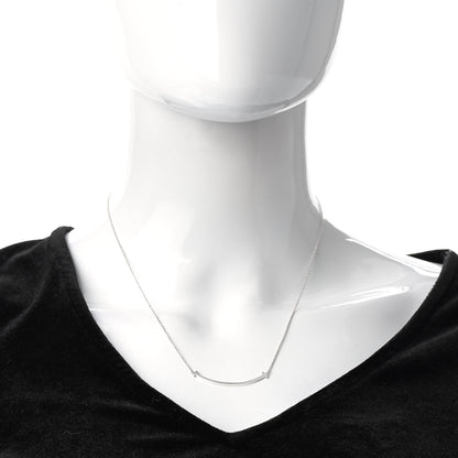 Tiffany Sterling Silver Small T Smile Pendant Necklace 2 of 5