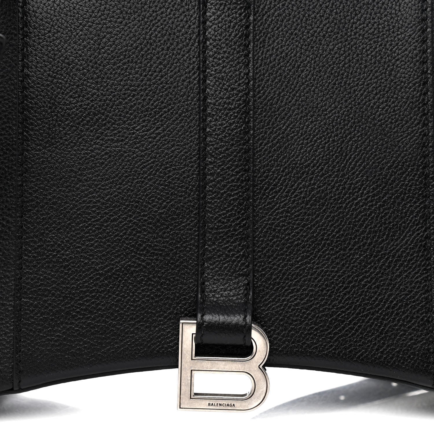 Balenciaga Grained Calfskin XS Hourglass East West Tote Black 7 of 10