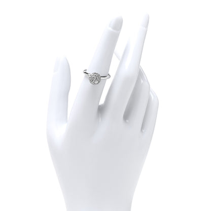 Tiffany 18K White Gold Diamond 8mm Hardwear Ball Ring 53 6.25 2 of 5