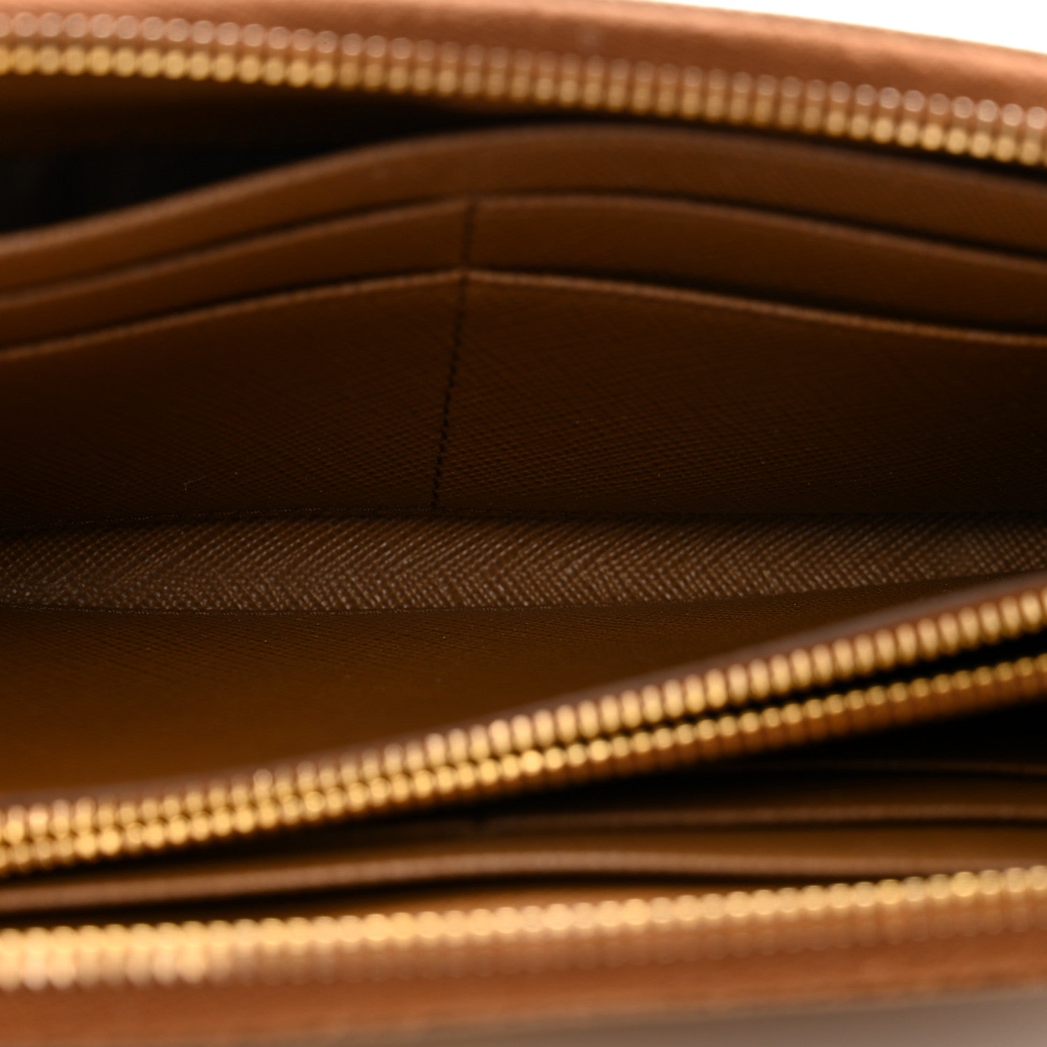 Prada Saffiano Zip Around Wallet Cannella 5 of 9