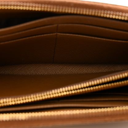 Prada Saffiano Zip Around Wallet Cannella 5 of 9