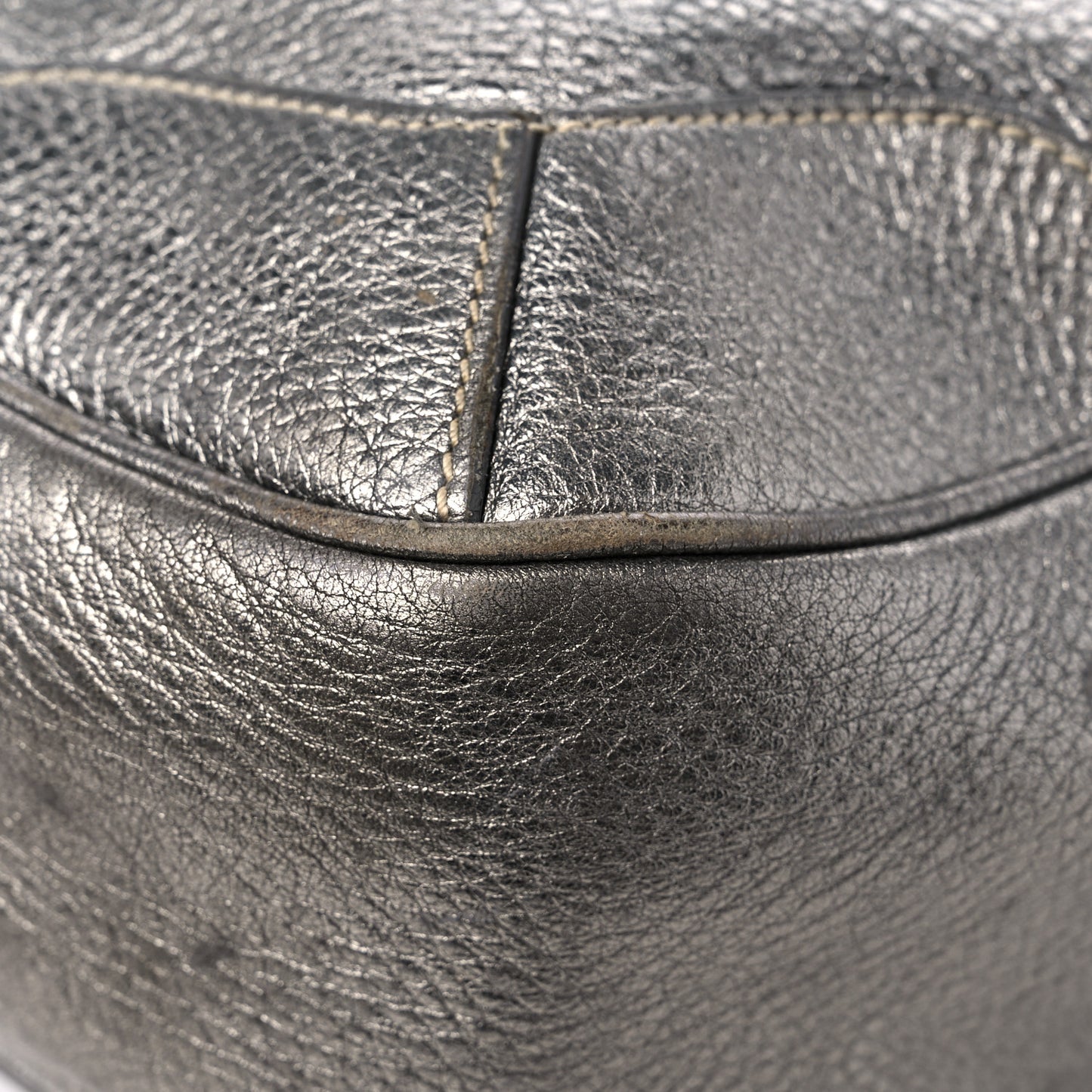 Metallic Vitello Daino Tote