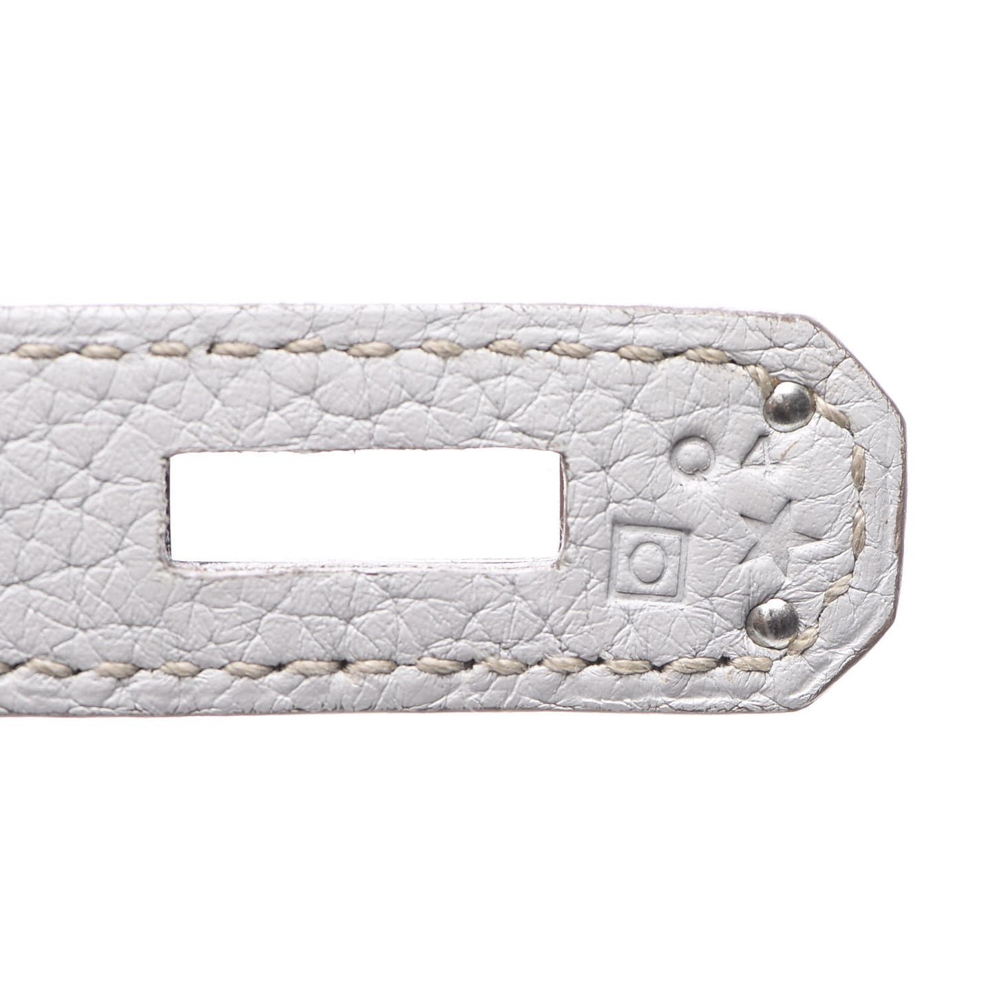 Taurillon Clemence Lizard Club Birkin 35 Gris Perle White Mykonos
