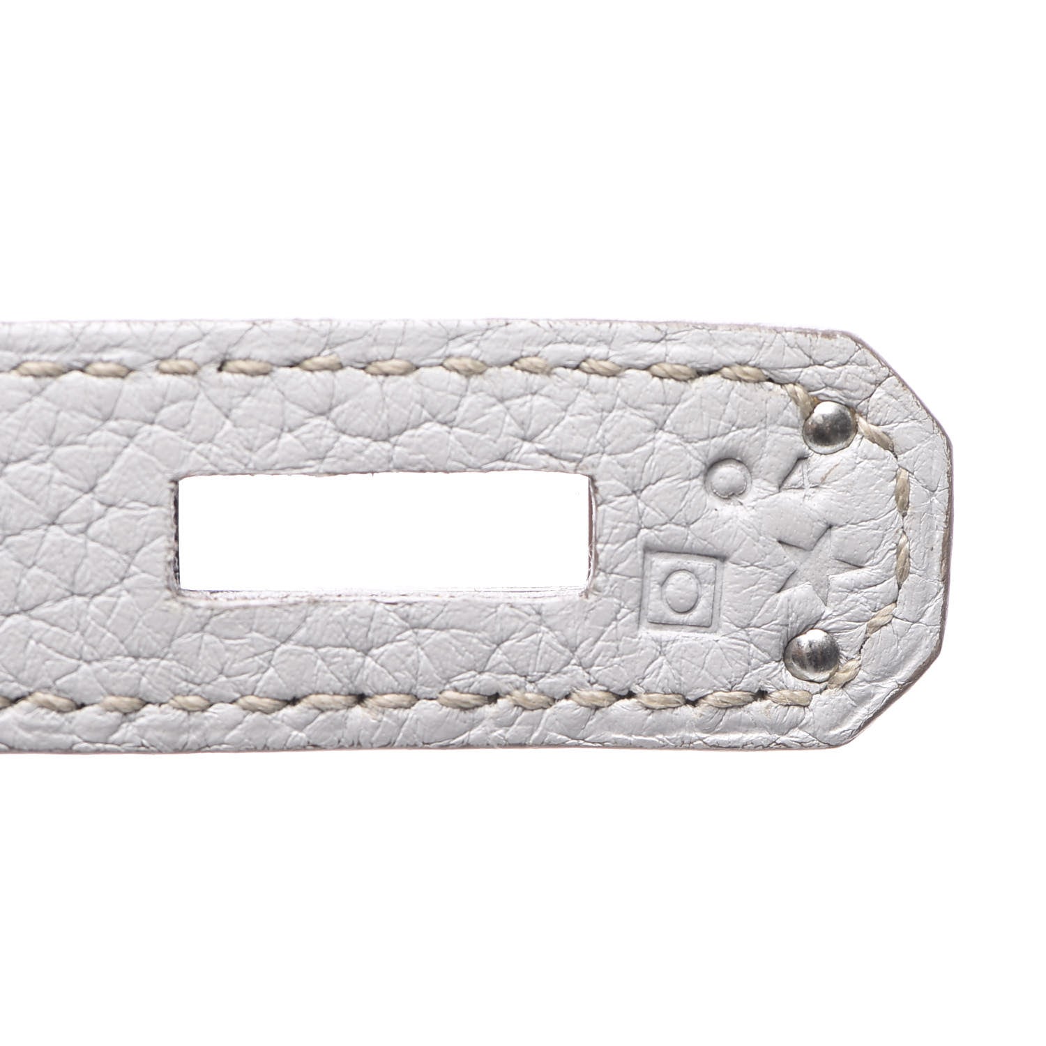 Hermes Taurillon Clemence Lizard Club Birkin 35 Gris Perle White Mykonos 26 of 31