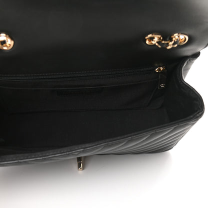 Chanel Calfskin Chevron Quilted Small Statement Flap Black 5 of 9