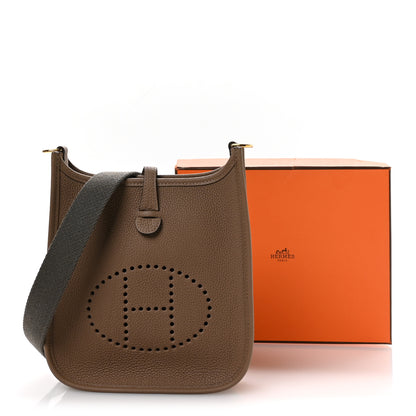 Hermes Taurillon Clemence Evelyne TPM Beige De Weimar Gris Etain 10 of 10