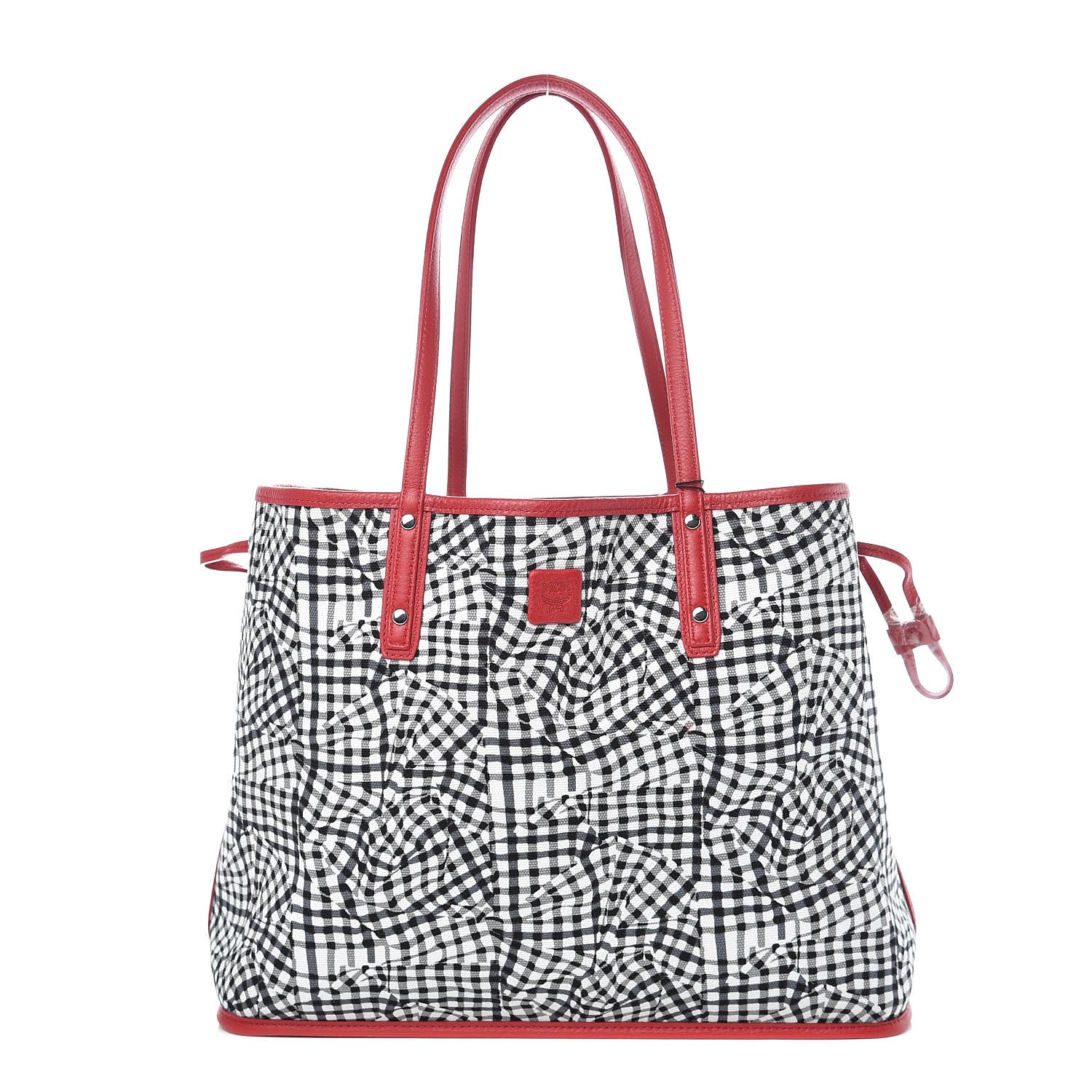 MCM Visetos Medium Reversible Shopper Tote Ruby Red 4 of 16
