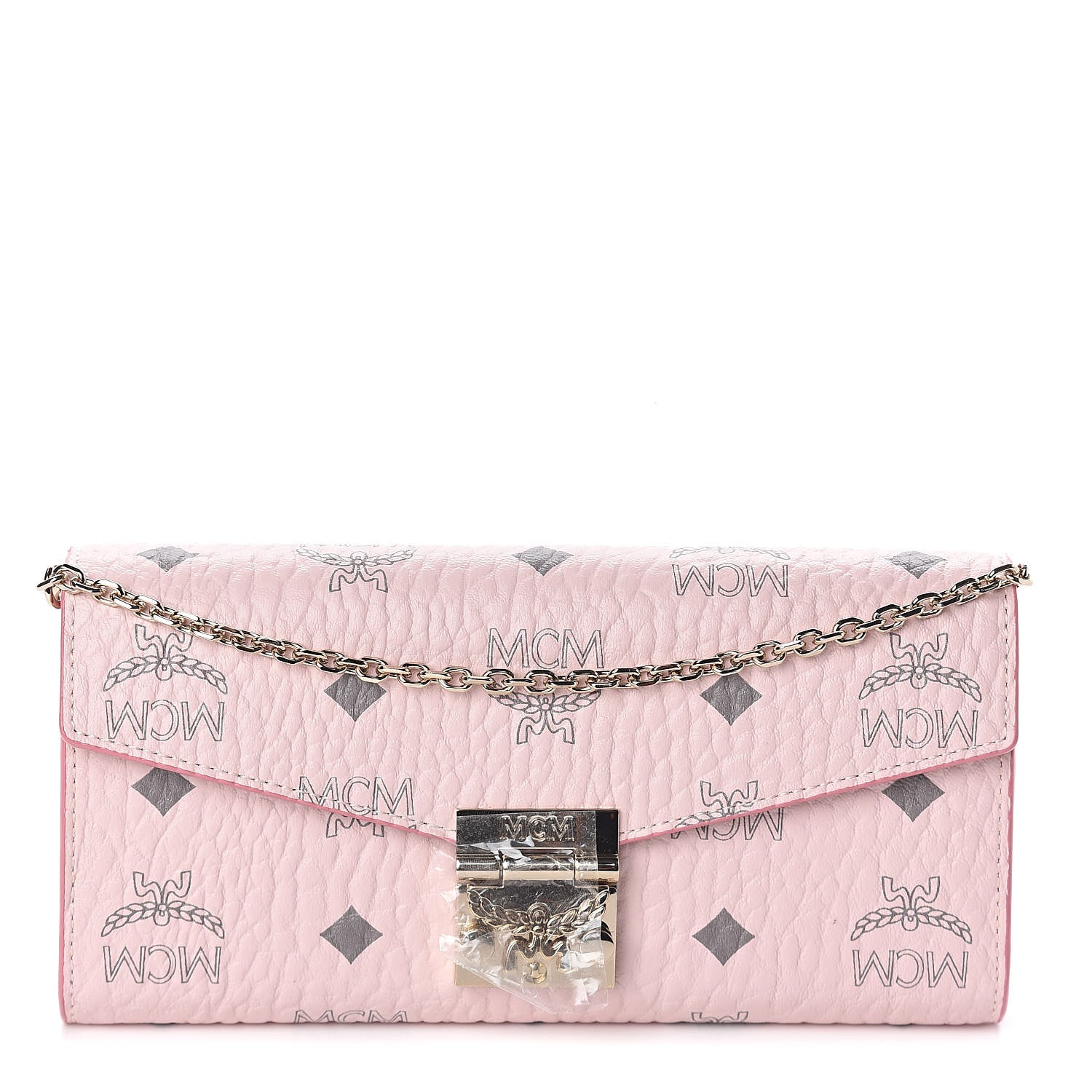 MCM Visetos Large Patricia Wallet On Chain Soft Pink 1 of 8