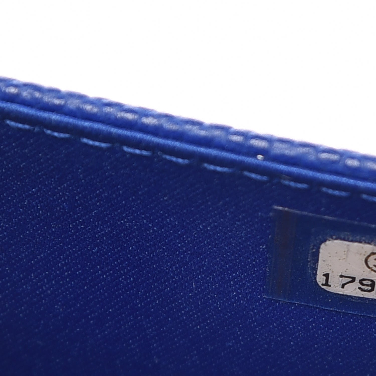 Chanel Caviar Wallet on Chain WOC Blue 10 of 12