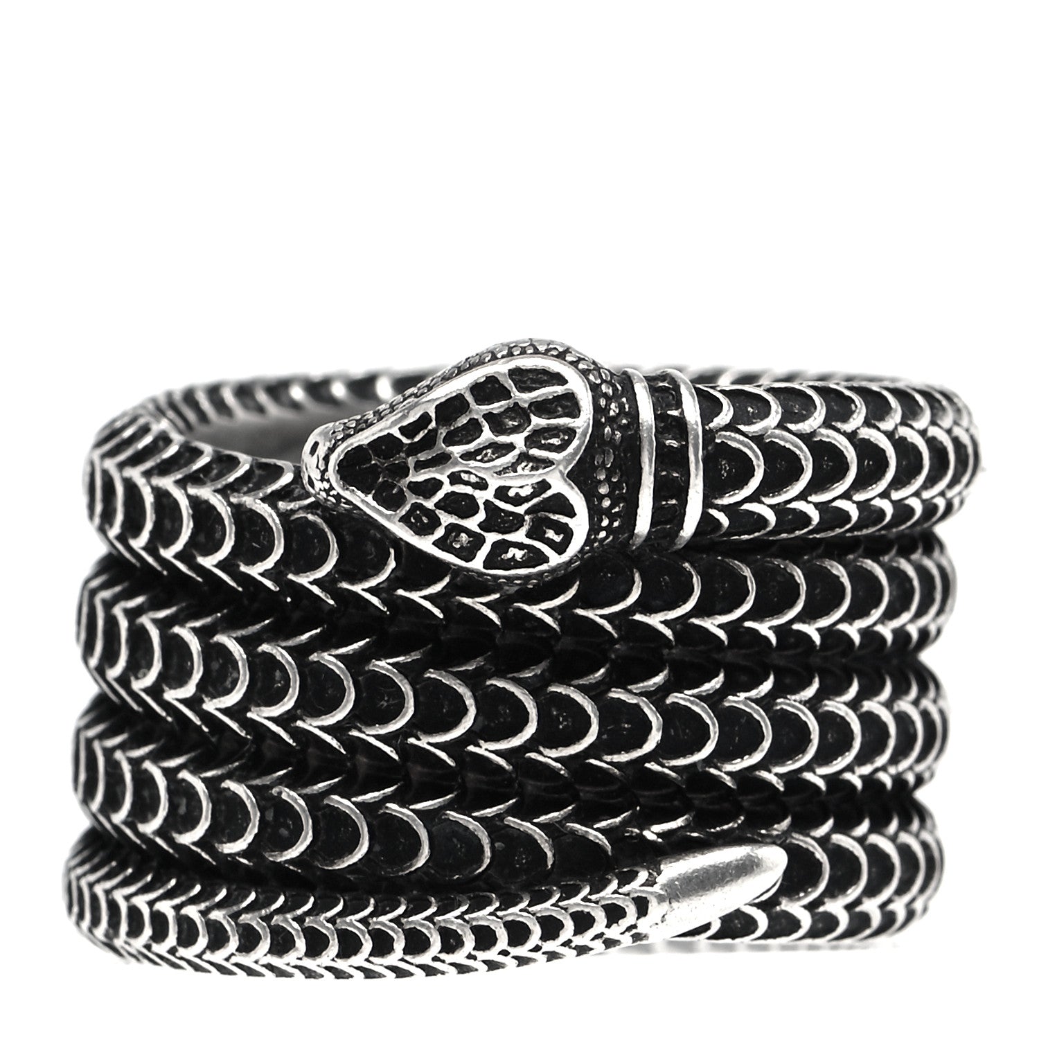 Gucci Sterling Silver Gucci Garden Snake Wrap Ring 62 10 1 of 5