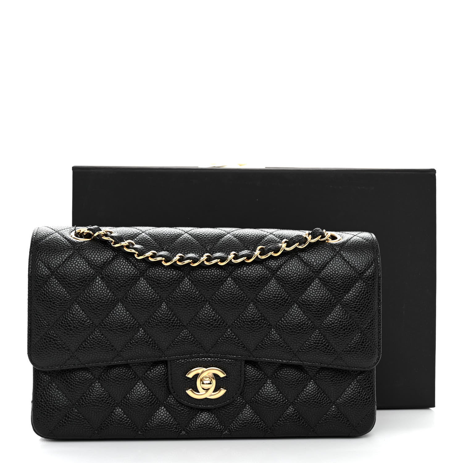 Chanel Caviar Quilted Medium Double Flap Black 11 of 11