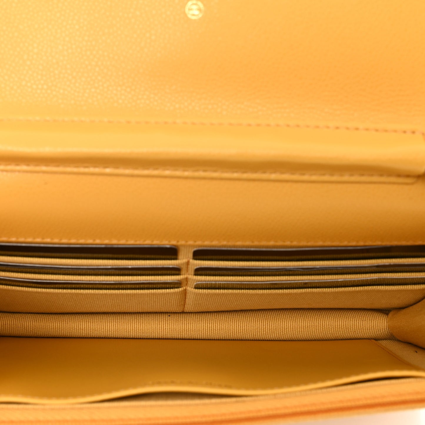 Caviar Quilted Wallet on Chain WOC Yellow