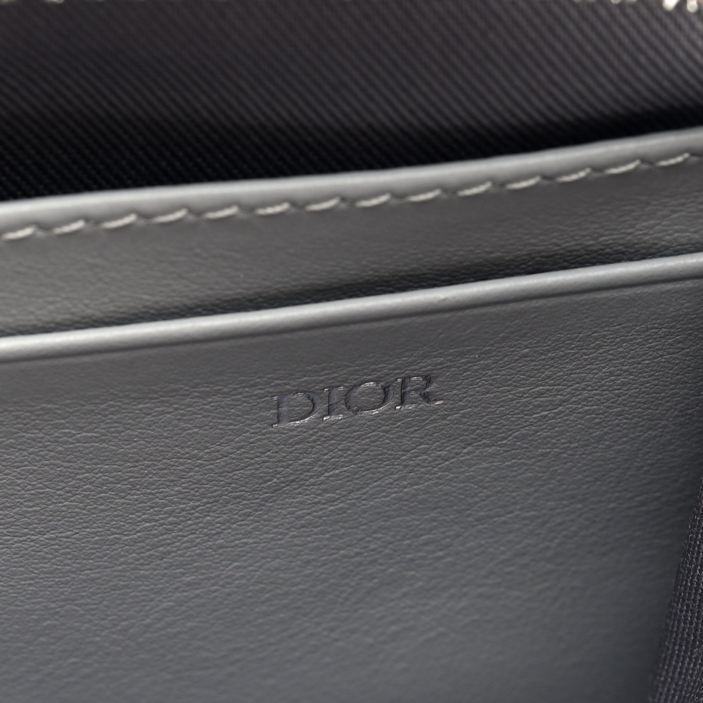 Coated Canvas CD Diamond Messenger Pouch Grey